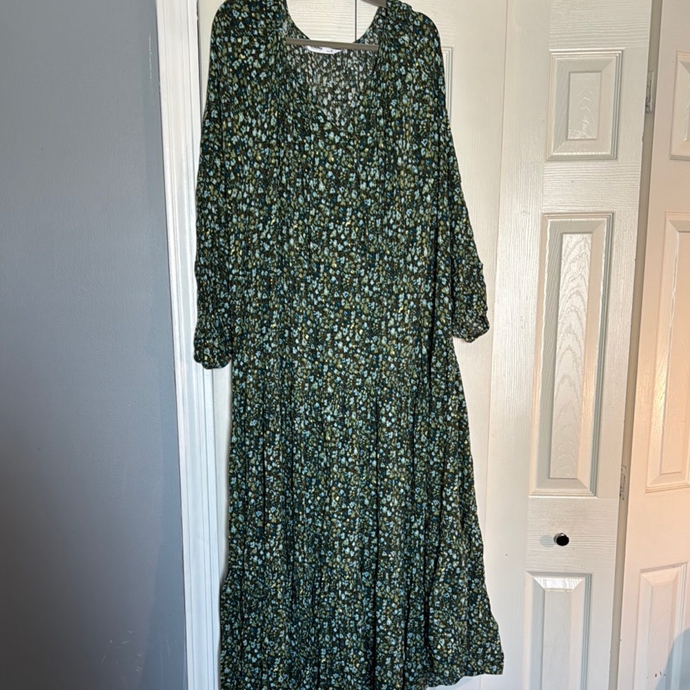 Sonoma Green Bishop Sleeve Sundress